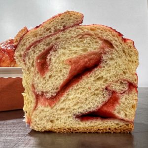 Raspberry & White Chocolate Babka