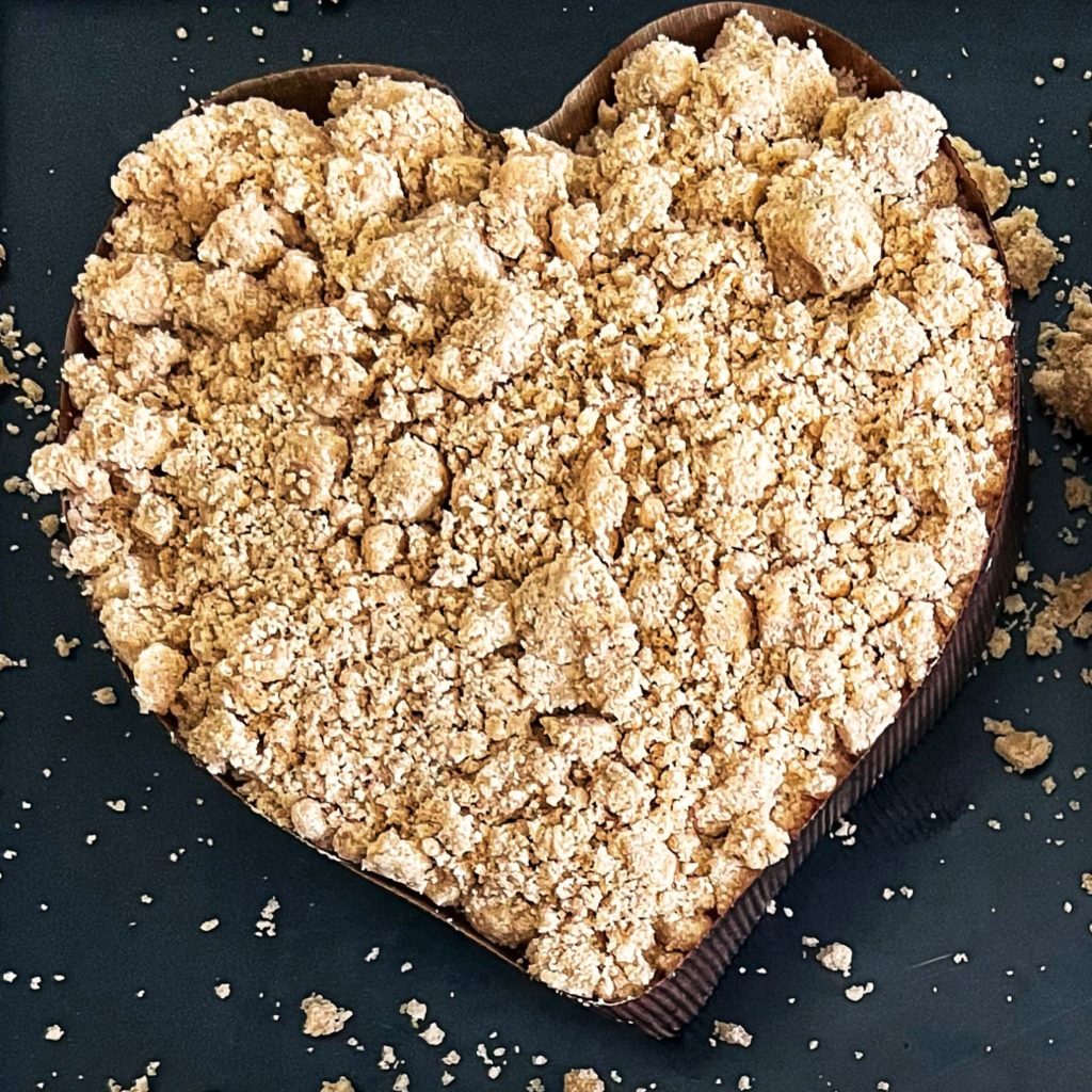 Heart Shaped Crumb Cake