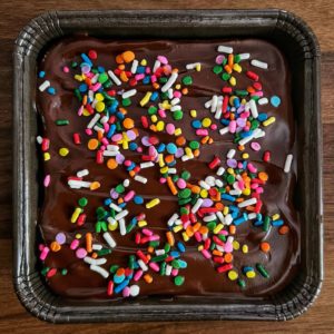 Fudge Brownie with Ganache Frosting