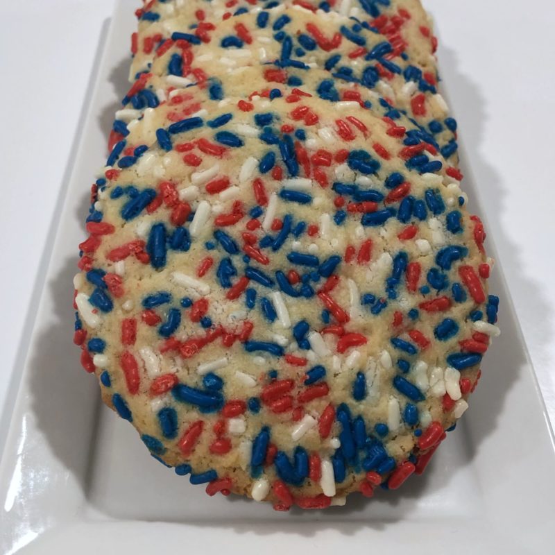 Red, White & Blue Sprinkle Cookies