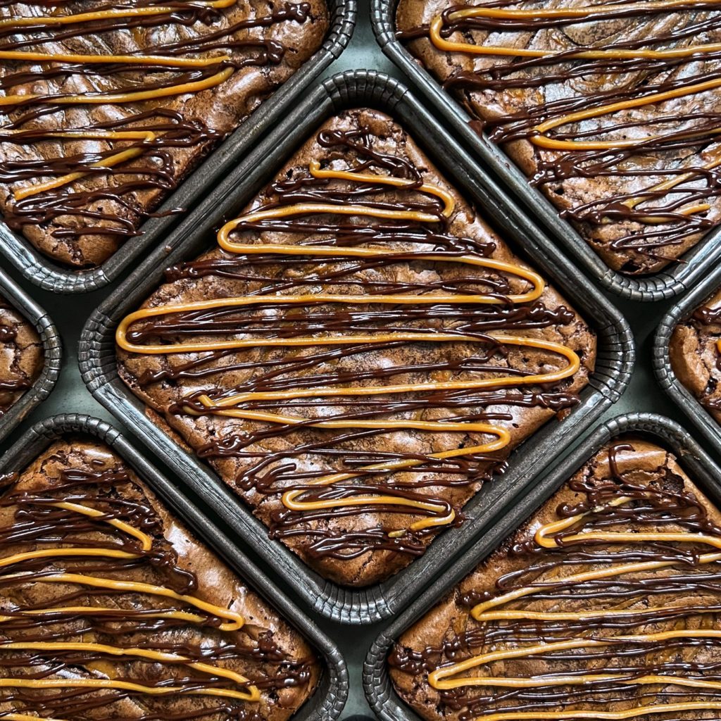 Dulce de Leche Swirled Brownie